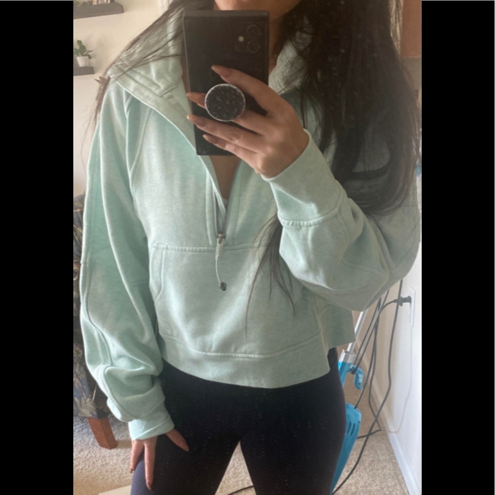 ❤️LULULEMON SCUBA OVERSIZED FUNNEL NECK HOODIE/JACKET-HEATHERED MINT-XL/XXL❤️ - Picture 5 of 16